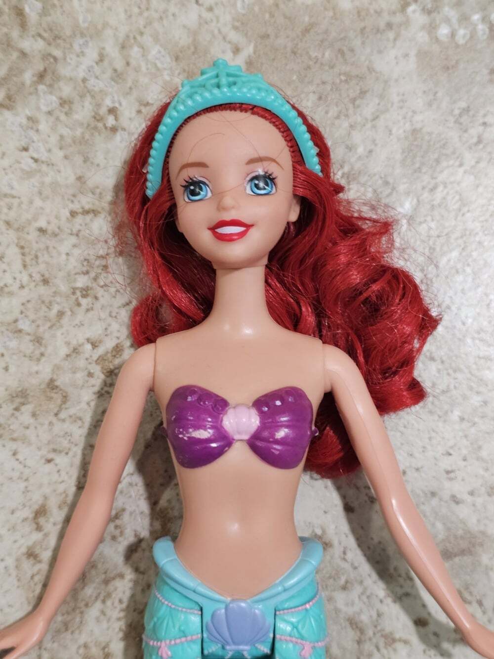 2010 Mattel Disney Ariel Little Mermaid Swim Doll Red Hair Mermaid Tail Rare